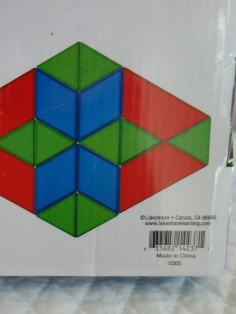 (b)	NIB New LAKESHORE Jumbo Translucent Pattern Blocks